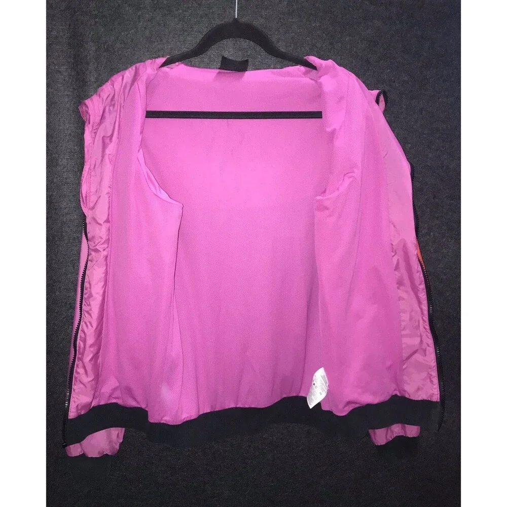 Nike Vtg Hike Man Hood Windbreaker Small Retro Jacket Red Blue Pink‎ Colorblock